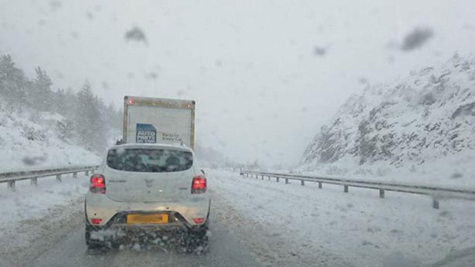 Snow on A9