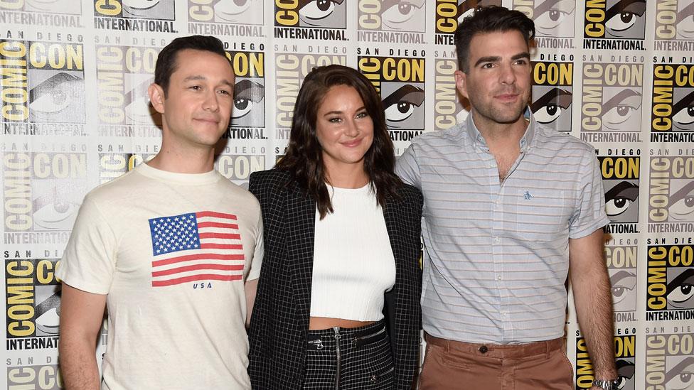 Joseph Gordon-Levitt, Shailene Woodley and Zachary Quinto