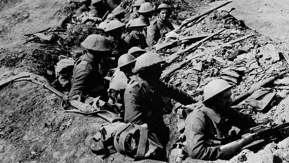 British troops during the Battle of the Somme