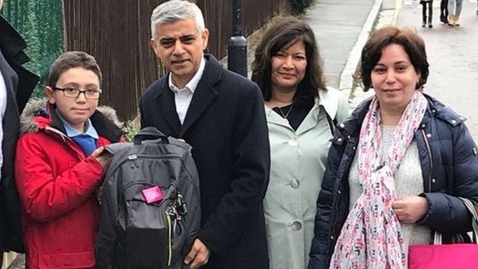 London Mayor Sadiq Khan at Haimo Primary School