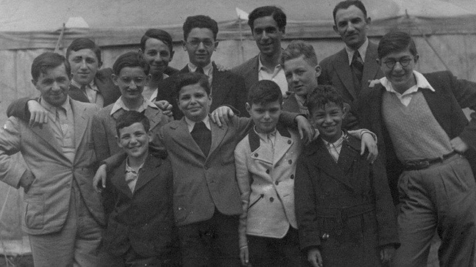 Walter and other children at the farm