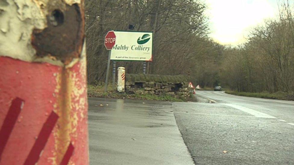 The entrance of Maltby colliery