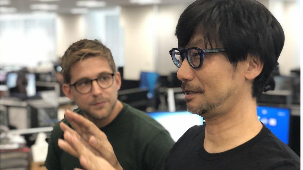 Kojima speaking to Newsbeat reporter Steffan Powell