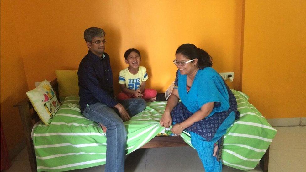 Reddy family pictured on son Ayanti's flat-pack bed