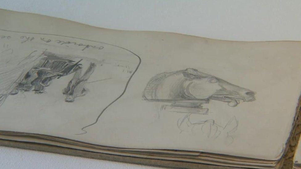 One of the drawings featured in the exhibition