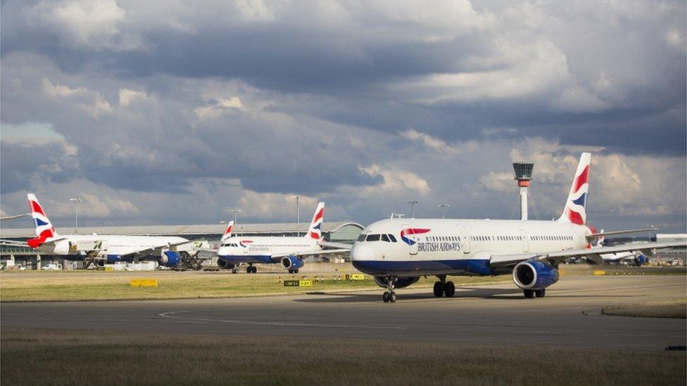 plane at Heathrow