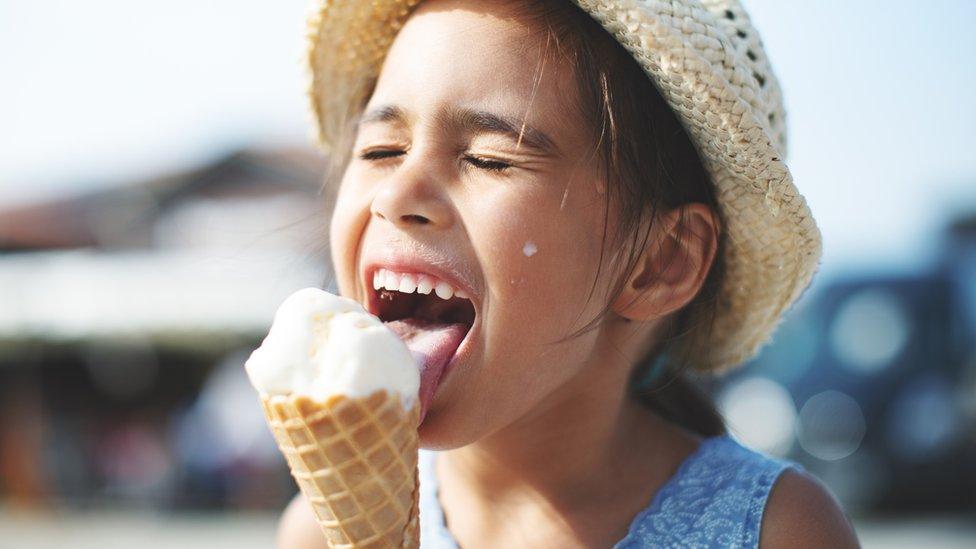 Child eating ice cream