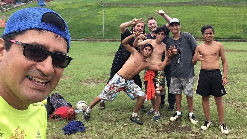 Steve McCluskie (centre back) in Costa Rica