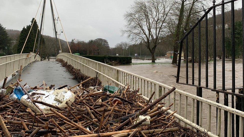 Debris in Pontypridd