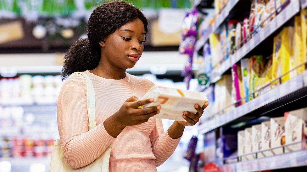 Woman at supermarket