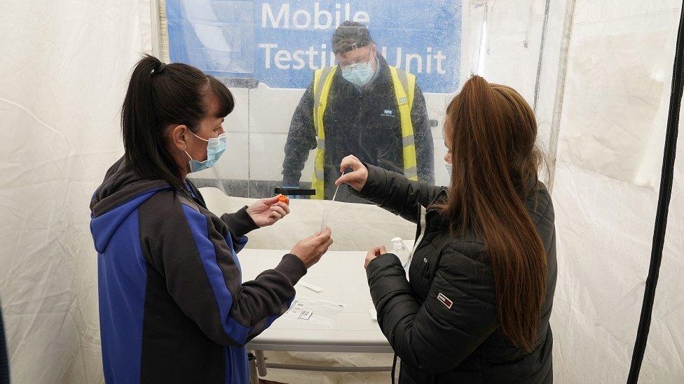 A mobile testing unit at North Shields