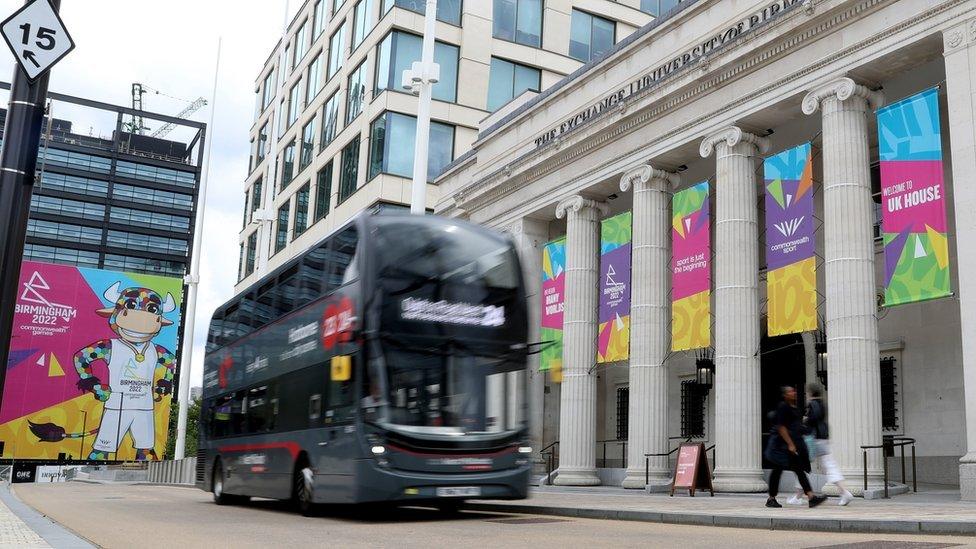 Bus in Birmingham city centre