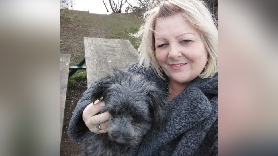 Karen Goodwin and her dog Tilly