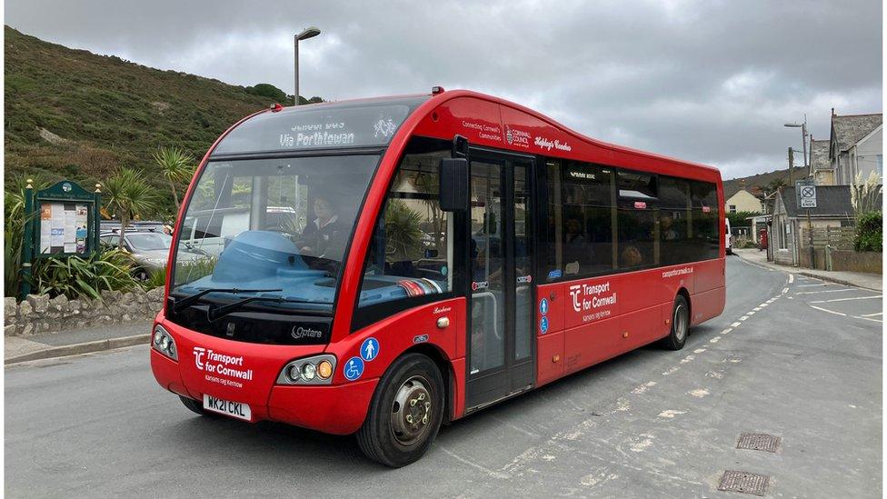 A school bus service in Porthtowan