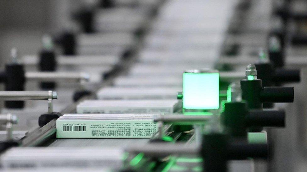 A production line of anti-diabetes injection is pictured at a factory of Novo Nordisk (China)