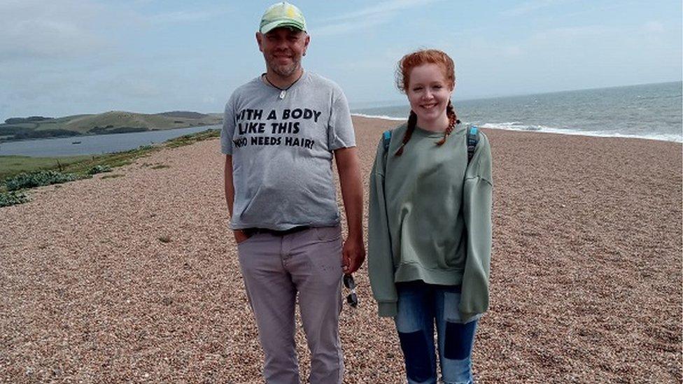 Colin and Rosie on beach