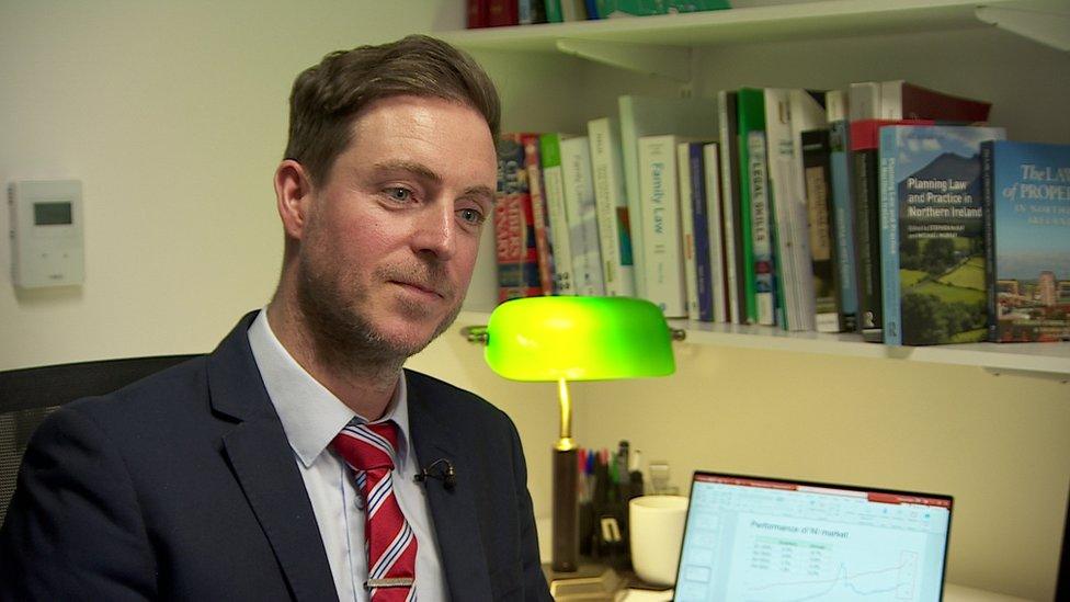 John McCord in his office at Ulster University