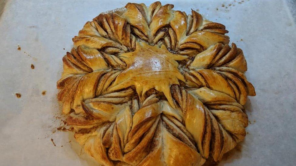 Cinnamon star bread created by Chuck Skinner