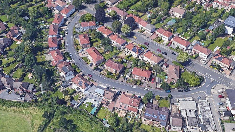 Aerial view of Braemar estate in South Gloucestershire.