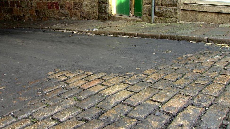 Tarmac on cobbles