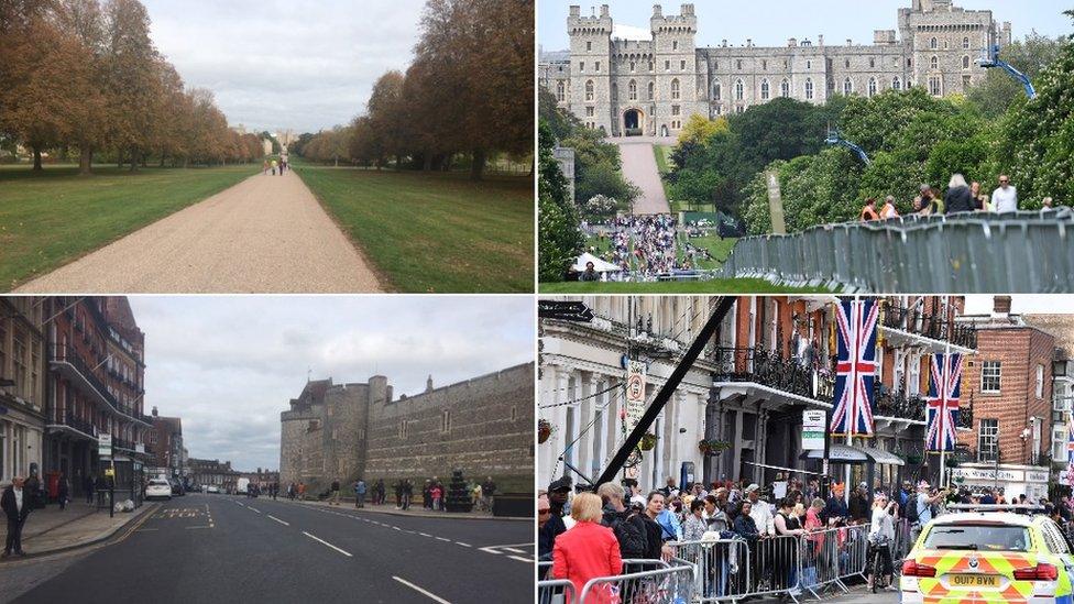 Scenes of Windsor in the build-up to Prince Eugenie's wedding and Prince Harry's wedding