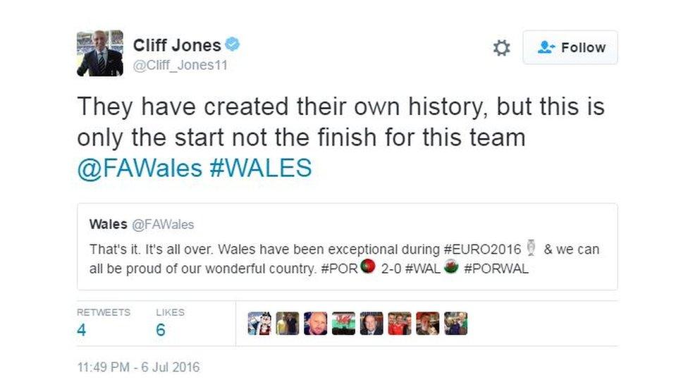 Cliff Jones tweet