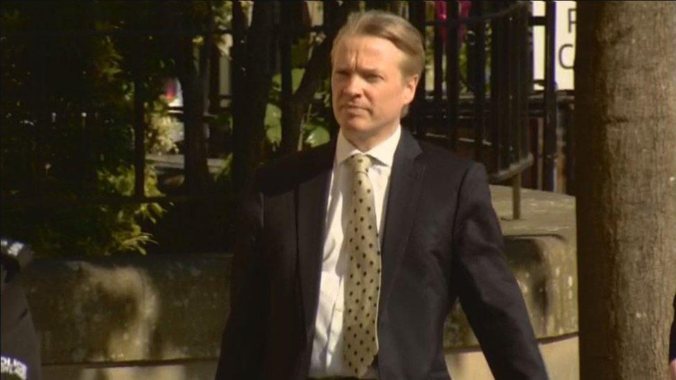 Craig Whyte arriving at High court in Glasgow