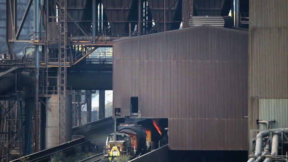 Production at Scunthorpe steelworks