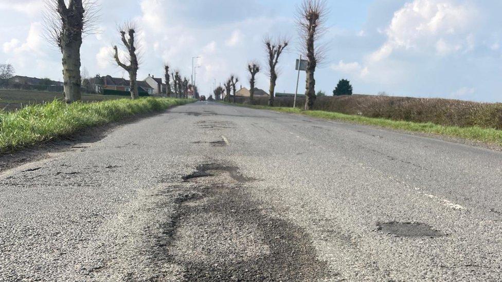 A poorly maintained Fen road