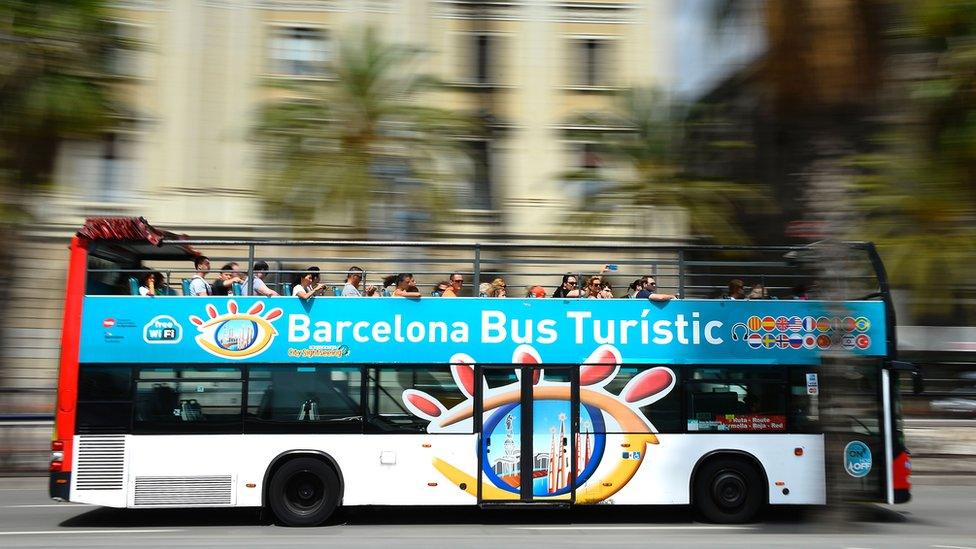 Barcelona tourist bus, 5 Aug 2016