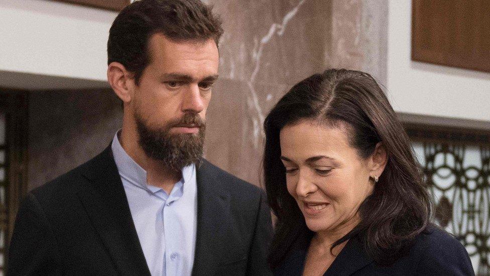 Jack Dorsey and Sheryl Sandberg