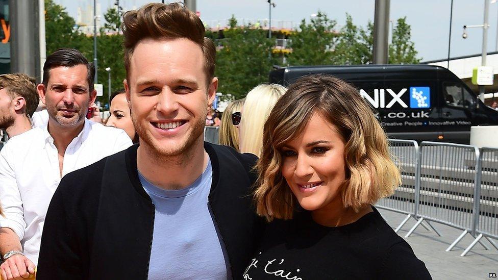 Olly Murs and Caroline Flack at the London auditions