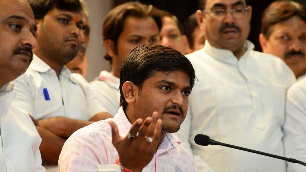 Hardik Patel addresses a press conference in Delhi on September 30, 2015