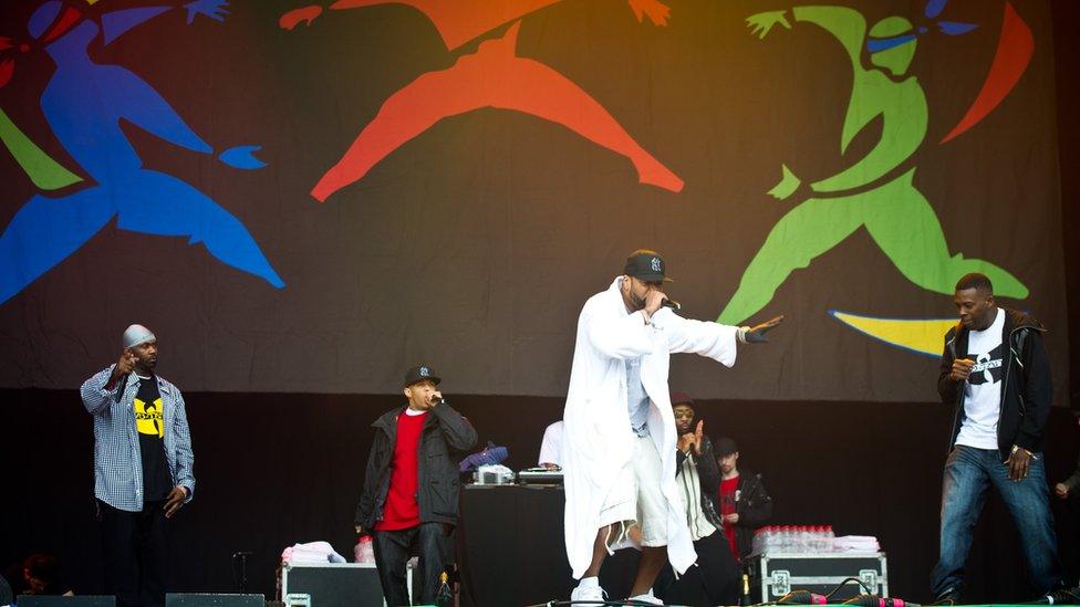 Wu Tang Clan perform live at the 2011 Glastonbury Festival