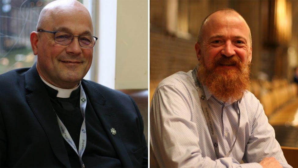 Rev Canon Simon Cowling (L), Neil Holland (R)