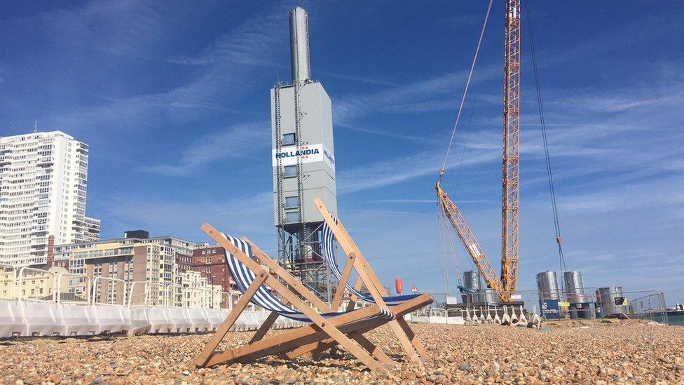 Brighton i360 tower earlier in the summer