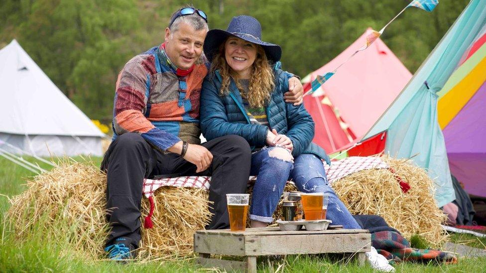 Festival-goers started arriving at the site on Friday afternoon