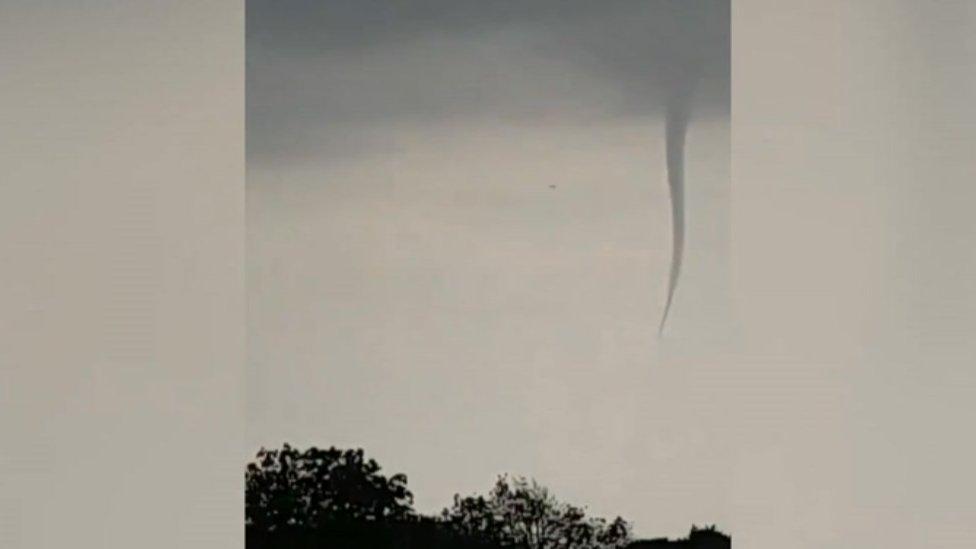 Funnel cloud in south Cambridgeshire