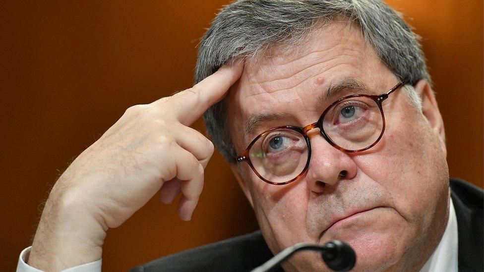 Attorney General Bill Barr testifies before a Senate committee in April.