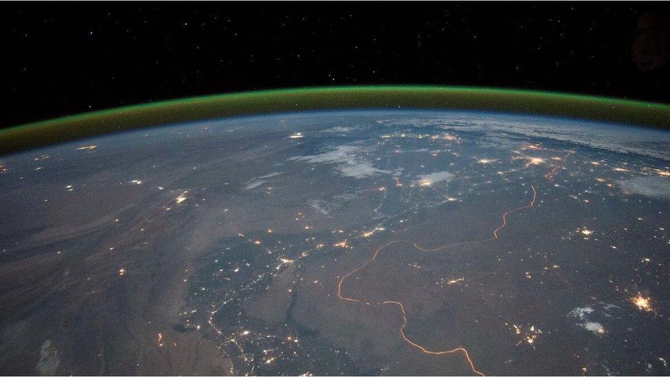 Night glow on Earth