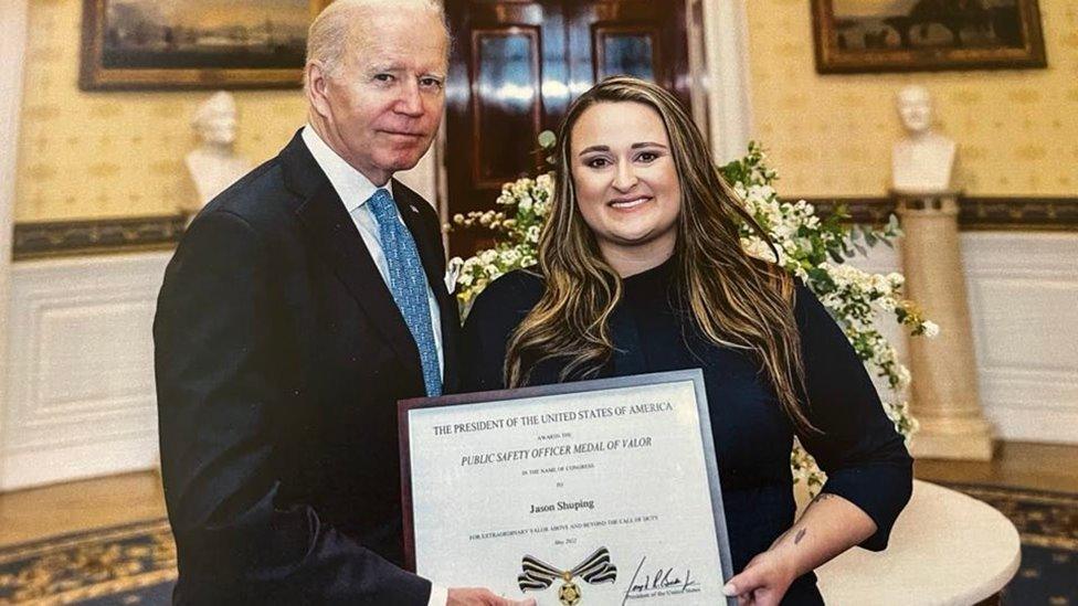 Haylee Shuping and President Biden