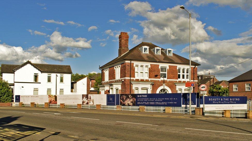 A new business next to a main road