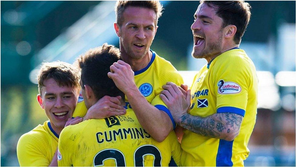 St Johnstone players celebrate