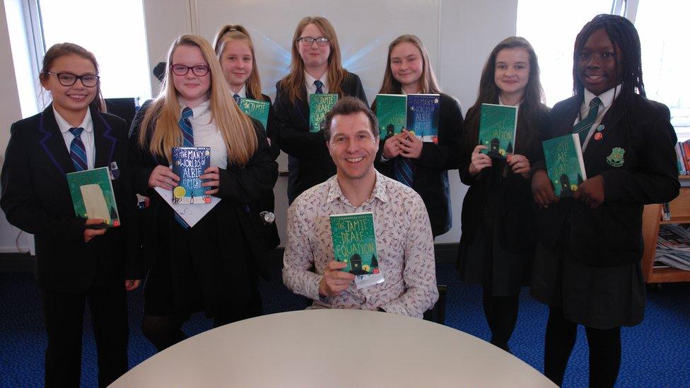 Pupils meet author Christopher Edge