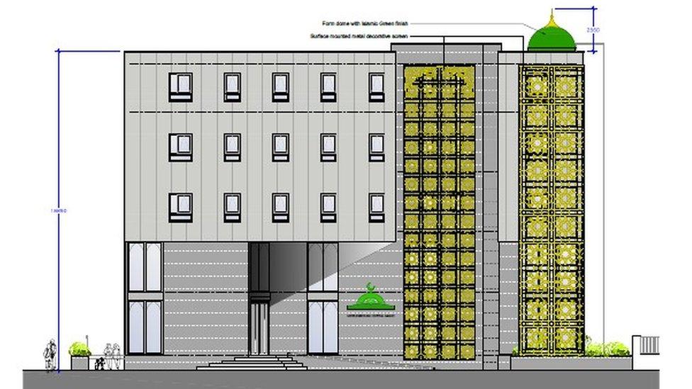 Architects plans for the new mosque