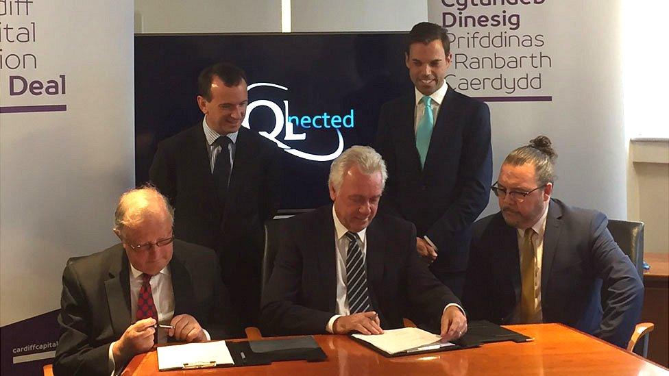 The deal was signed at semiconductor firm IQE