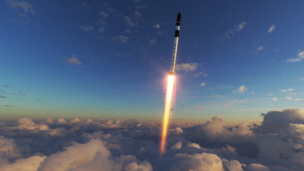 Artist's impression of SaxaVord rocket launch