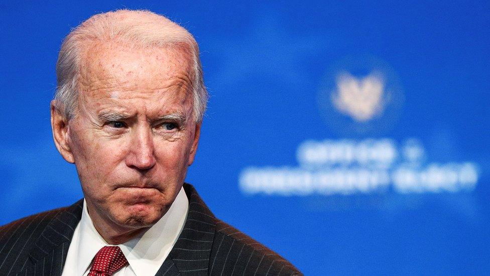 Joe Biden speaks to reporters in Delaware, 19 November