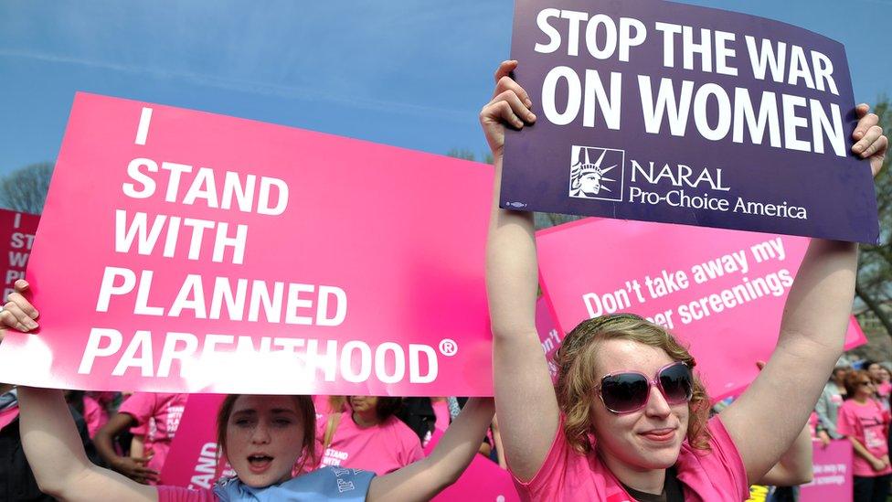 A 2011 pro-Planned Parenthood demonstration