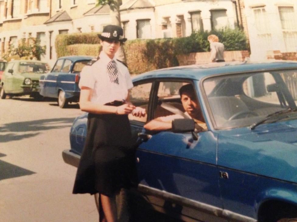 Shabnam as a young officer